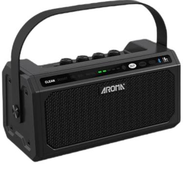 Imagem de M-VAVE Amplificador Mini para Guitarra Elétrica com Bluetooth 5.0, Bateria Recarregável USB-C, 8W de Potência, Efeitos DSP (Clean/Overdrive/Delay/Reverb), 20 Ritmos e Metrônomo - Ideal
