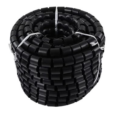 Imagem de A luva do protetor de fio cobre o tubo de cabo resistente ao desgaste para o computador, tubo de gerenciamento de cabo de alimentação preto (Diâmetro 42mm 20m)