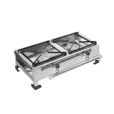 Imagem de Fogão Portátil 2 Bocas 20X20 Alta Pressão Industrial - A.R Variedades 