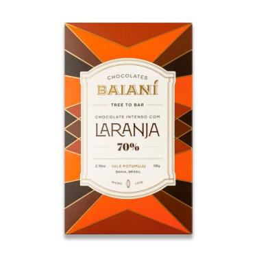 Imagem de Chocolate Intenso 70% Com Raspas de Laranja 58g - Baianí