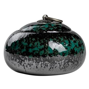 Imagem de YXCQHZM Urnas de cerâmica feitas à mão para animais de estimação, memorial, cremação, cinzas, funerárias, urna funerária, lembrança para cães pequenos, gatos, coelhos, animais pequenos