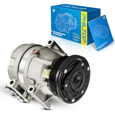Imagem de PHILTOP Compressor AC 58992 471-9134 para Century 1997-2005, Malibu 1997-2003, Grand Am 1999-2005, Impala 2000-2003, Lumina 1996-2001, Compressor de ar condicionado com embreagem