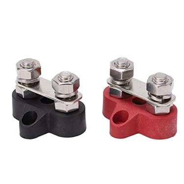 Imagem de Generic Kit de Conexão Confiável do Bloco Terminal da Bateria para Barco de Carro Conjunto de Conector de Poste de 5/16 pol. para RVs Solares 2 Peças de Plástico Rígido, Aço Inoxidável, Material de