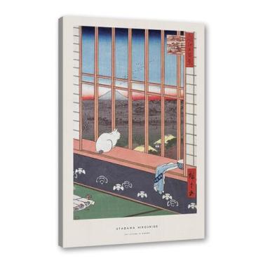 Imagem de Pôster Hasui Kawase Ohara Koson Impressões Katsushika Hokusai Pintura em Tela Onda Japonesa Arte de Parede Hiroshige Imagens para Decoração de Casa (SKU12,8 x 30,5 cm = (20 x 30 cm), Emoldurado (Tela