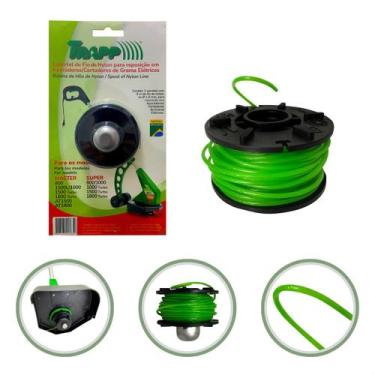 Imagem de Carretel Fio de Nylon 1,8mm Cortador Aparador Grama Trapp Super Turbo 