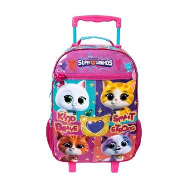 Imagem de Mochila Escolar De Rodas Super Gatinhos - Dermiwil