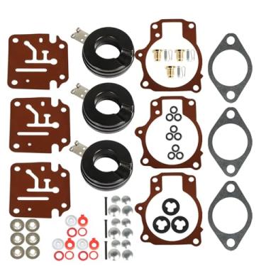 Imagem de ALL-CARB 3 kits de reparo de carburador e substituição de boia para Johnson Evinrude 396701 65 70 75hp