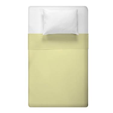 Imagem de Lencol Avulso Solteiro Sem Elástico Algodão Plus Liso Amarelo Estamparia