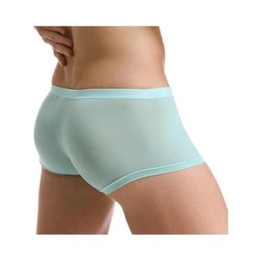 Imagem de Roupa interior de seda gelo calcinha masculina sexy boxer shorts cueca