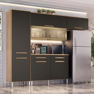 Imagem de Armário Cozinha Girassol 7 Portas 2gav Pés Reguláveis - Quarta Divisão