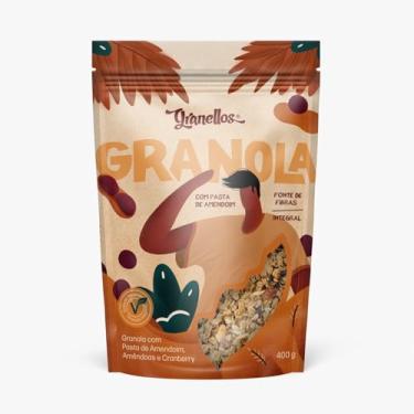 Imagem de Granola Artesanal com Pasta de Amendoim, Amêndoas e Cranberry - 400g - Granellos