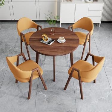 Imagem de Conjunto de mesa e cadeira de clube de recepção de escritório, conjuntos de mesa de negociação para sala de conferências, mesa de centro e cadeira de lazer, conjunto de mesa de jantar para 4 (cor: 47