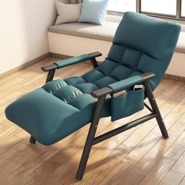 Imagem de Cadeira de balanço com poltrona estofada otomana - Cadeira de balanço confortável para sala de estar moderna, cadeira de leitura com design sem braços