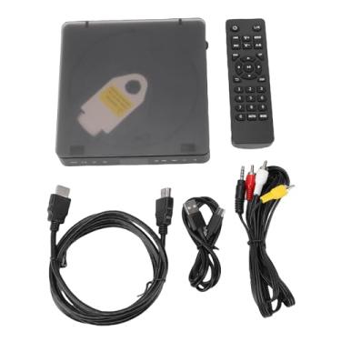 Imagem de Jectse Leitor de DVD, Resolução de Conversão Full HD 1080P Up Leitor de DVD para Todas As Regiões, Com Controle Remoto e Saída AV, para Exibição de Projetor de TV