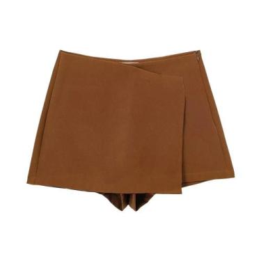 Imagem de Saias Shorts Assimétricas de Cintura Alta - Estilo Vintage Chic Willsh