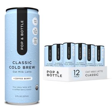 Imagem de Cold Brew Latte de Leite de Aveia Pop & Bottle 237ml Pacote com 12