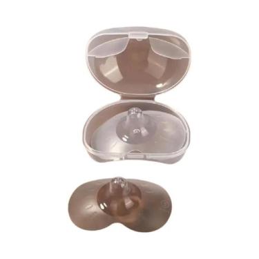 Imagem de Protetores De Mamilo De Silicone Macio Para Amamentação, 2 Peças, Escu