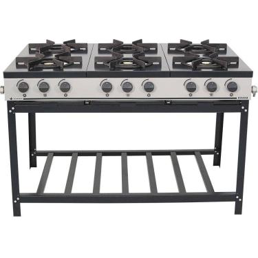 Imagem de Fogão Industrial Venâncio A Gás Bravo 6 Bocas Padrão Br6b