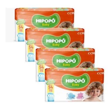 Imagem de Fralda infantil Hipopo 4 Pacotes Hiper Tamanho XXG - 216 Unidades