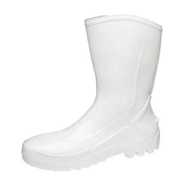 Imagem de Bota PVC Vulcaflex Branca Cano Médio 27cm com Meia 45