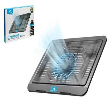 Imagem de Suporte para Notebook 7495 com Led e Cooler Ergonômico Base Refrigerada Ventilador Silencioso Preto Multicoisa da Paju
