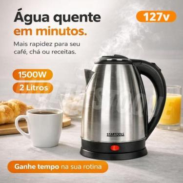 Imagem de Chaleira Jarra Elétrica 2 Litros 127V - Inox - STARTOOLS, 110V