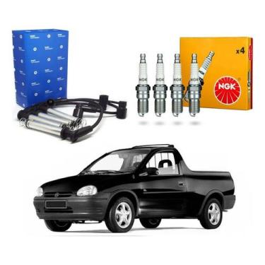 Imagem de Kit Vela Ngk Cabo Corsa Pick Up 1.6 8v 1997 A 2003 - Delphi