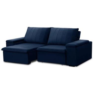 Imagem de Sofá 3 Lugares Retrátil Reclinável Para Sala 205cm Malfati F04 Veludo 