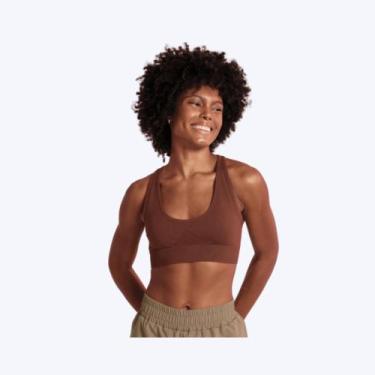 Imagem de Top Fitness Alta Sustentação Sem Costura - Up Control Lupo, Chocolate,