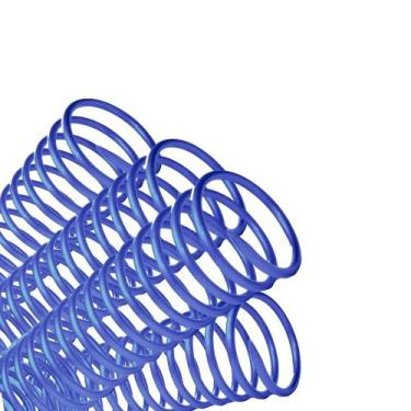 Imagem de Espiral para Encadernação Azul 09mm 3X1 para 50fls 100un - Lassane