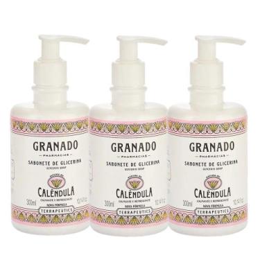 Imagem de Kit 3 Sabonete Líquido Granado Calêndula Mãos Corpo Terrapeutics 300ml