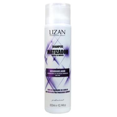 Imagem de Shampoo Matizador Desamarelador Matiza e Hidrata 300ml lizan