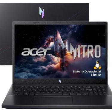 Imagem de Notebook Gamer Acer Nitro V15 Intel Core i5 512GB SSD 16GB RAM 15.6 Full HD 165Hz IPS NVIDIA RTX 4050 6GB Linux ANV15-52-52XM