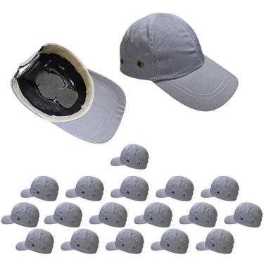 Imagem de Bone com Capacete EPI Kit 17 Uni Obra Seguranca do Trabalho Casquete Reparo Construcao Oficina Conserto Protecao