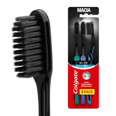 Imagem de Colgate Slim Soft Black Escova de Dente Macia, 6 Unidades