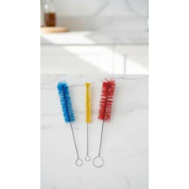 Imagem de Kit 3 Escovas de Limpeza para Garrafas e Mamadeiras - Congratulations 