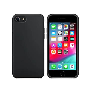 Imagem de Case Capinha Colorida Capa Slim Flexível Aveludada Compatível Com iPhone 7/8 Vermelha,Preta, Laranja, Amarela, Azul, Rosa, Pink, Branca, Lilás, Marrom, Verde, Roxo ONYK (Preta)