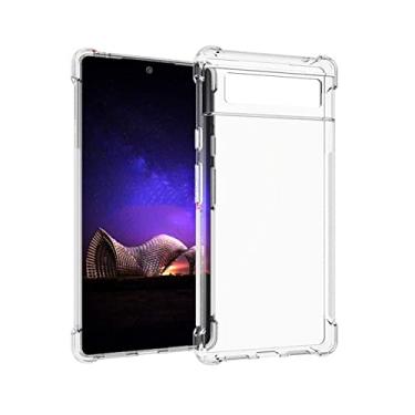 Imagem de For Google Pixel 6 Shockproof Non-slip Waterproof Thickening TPU Protective Case (Transparent)