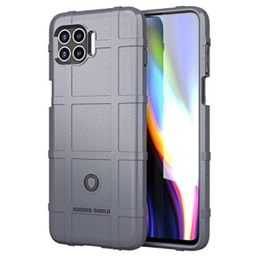 Imagem de Capa traseira à prova de choque cobertura robusta de corpo inteiro capa de silicone compatível com Moto G 5G Plus/One 5G/One 5G UW, capa protetora com capa protetora de forro fosco (cor: cinza)