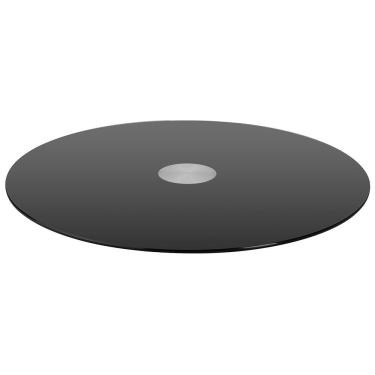 Imagem de Centro de Mesa Giratório Forma F.Collection em Vidro Preto - 60 cm