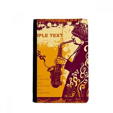 Imagem de Sax Jazz Music Street Culture Porta-passaporte Notecase Burse Carteira porta-cartões