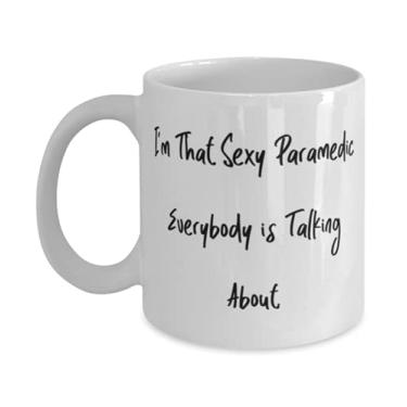 Imagem de Presente paramédico sarcástico, I'm That Sexy Paramedic Everybody is Talking About, paramédico 325 g Caneca da Team Leader