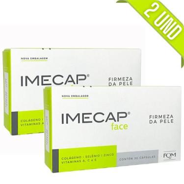 Imagem de Kit 2 Imecap Face 30 Capsulas Colageno E Vitamina A Rejuvenescedor