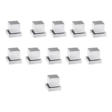 Imagem de Kit 11 Acabamentos P/ Registro Quadrado 1/2- 3/4 Padrão Deca