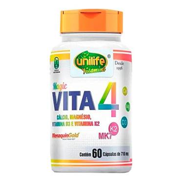 Imagem de Vita4 - Cálcio, magnésio, vitamina D3 e vitamina K2-60 cápsulas