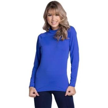 Imagem de Blusa Térmica Poliamida Vekyo Proteção UV Frio Manga Longa Segunda Pele Moda Fitness Feminino-Feminino