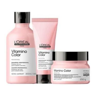 Imagem de Kit L'Oréal Professionnel Serie Expert Vitamino Color - Shampoo e Condicionador e Máscara-Unissex