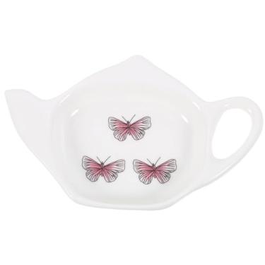 Imagem de Suporte de saquinho de chá de cerâmica em forma de saquinho de chá porta-copos bandeja de de chá descanso de colher prato de tempero molho de soja prato lateral aperitivo para cozinha