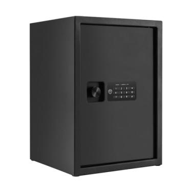 Imagem de Locksworth SAFESafe Box, cofre de segurança 2.0 cúbico para casa com teclado digital eletrônico, sistema de alarme, cofre para dinheiro com prateleira removível e ajustável, seguro para dinheiro