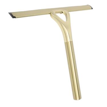 Imagem de Rodo de Borracha para Janela de Chuveiro, Limpador de Silicone Em Aço Inoxidável, Raspador de Chuveiro para Banheiro, Cozinha, Espelho e Vidro de Carro (Ouro)